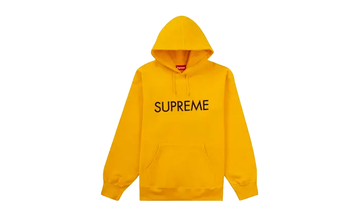Supreme Capital Hooded Sweatshirt Bright Gold – Izicop