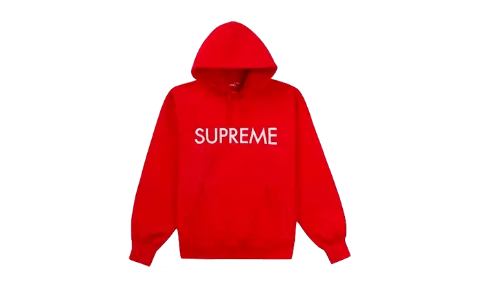 Supreme Capital Hooded Sweatshirt Red – Izicop