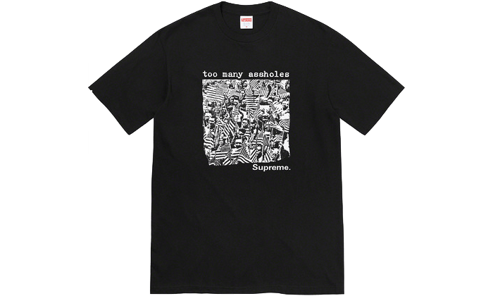 Supreme Too Many Assholes Tee Black - N/A – Izicop