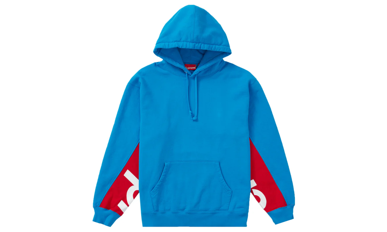 Supreme Cropped Panels Hooded Sweatshirt Bright Blue – Izicop