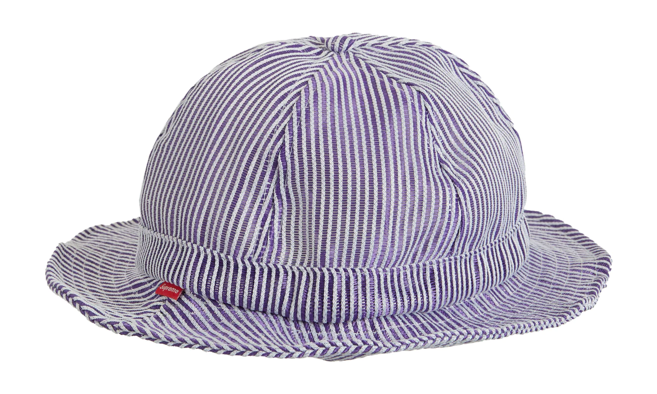 Supreme Stripe Mesh Bell Hat Purple