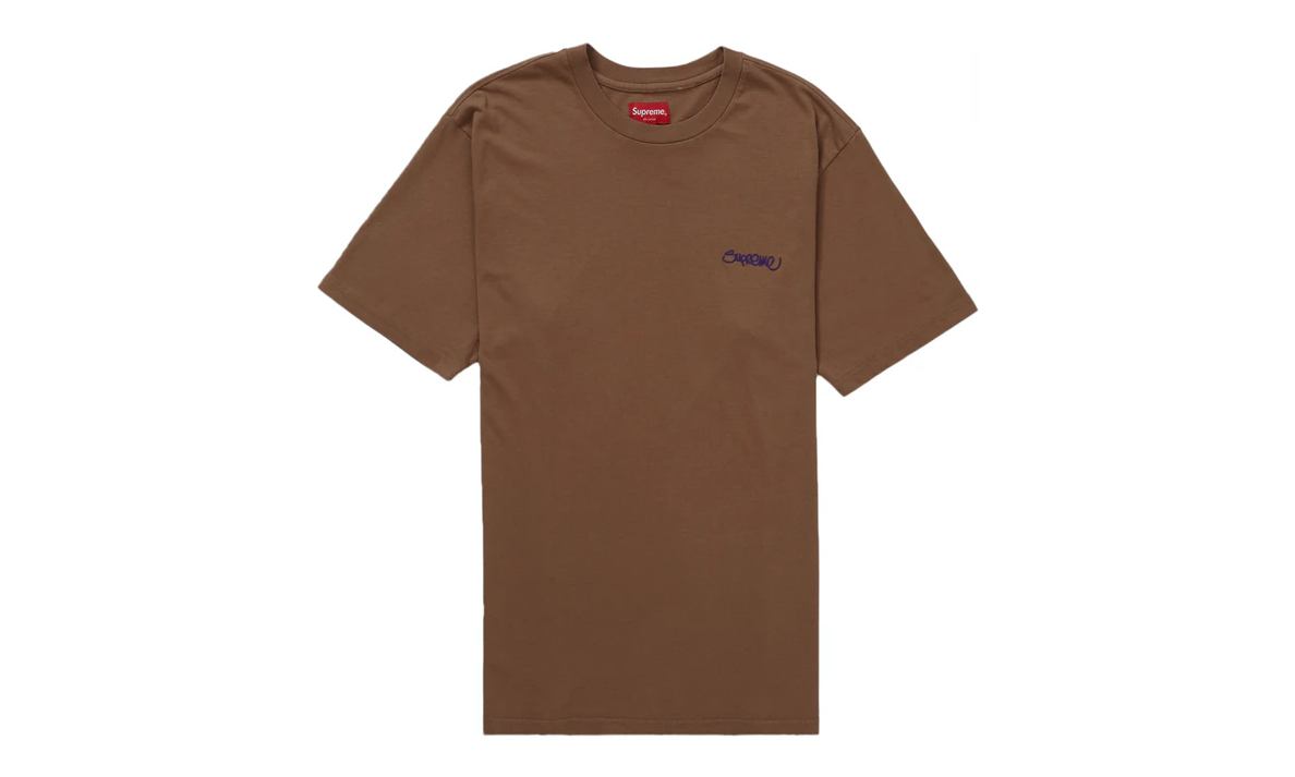 Supreme Washed Handstyle S/S Top Brown