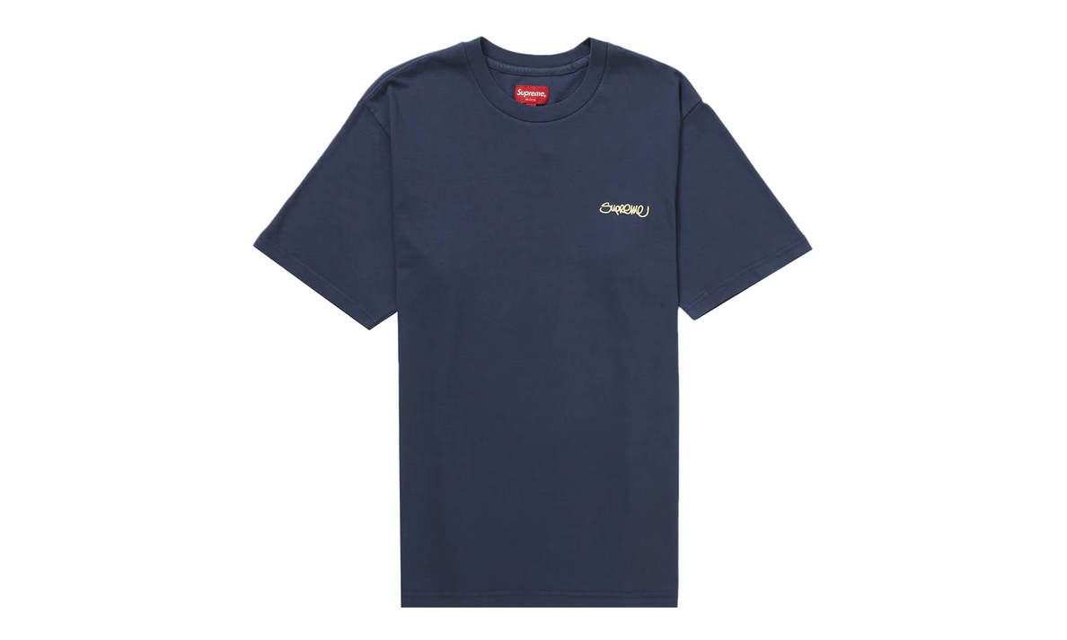 Supreme Washed Handstyle S/S Top Blue – Izicop