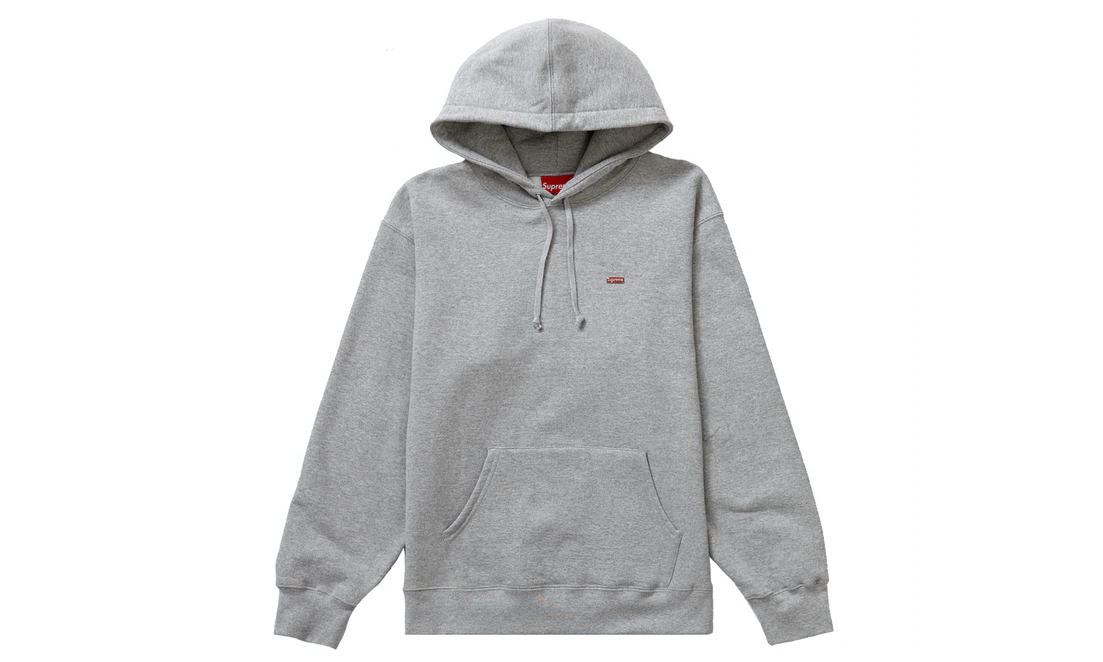 Supreme Enamel Small Box Hooded Sweatshirt Heather Grey – Izicop