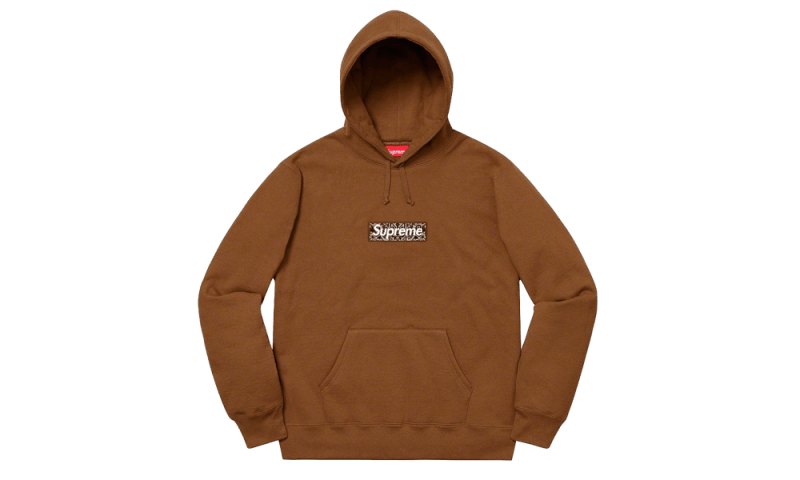 Supreme Bandana Box Logo Hooded Sweatshirt Brown