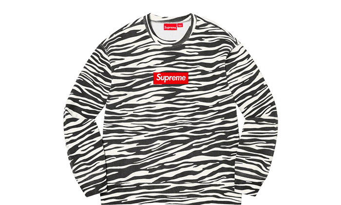 Supreme Box Logo Crewneck Zebra – Izicop