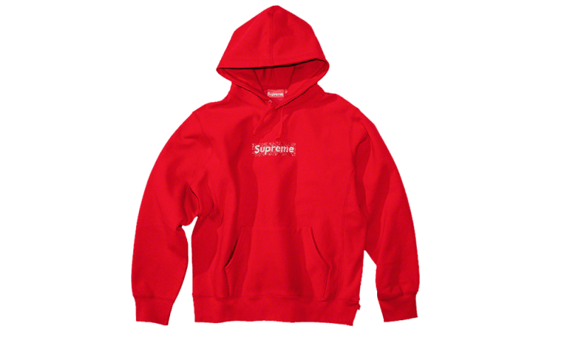 Supreme Swarovski Box Logo Hooded Sweatshirt Red Men's - SS19 - US