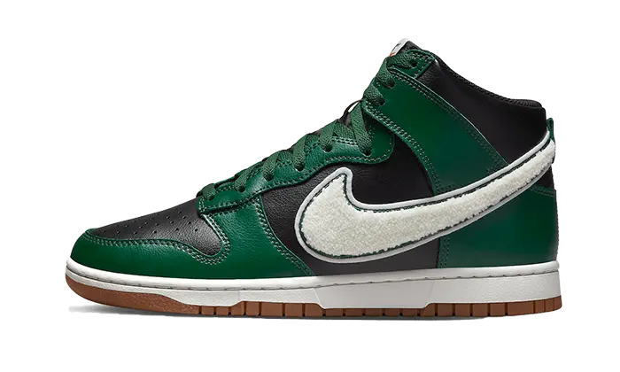 Nike Dunk High Chenille Swoosh Black Green - DR8805-001