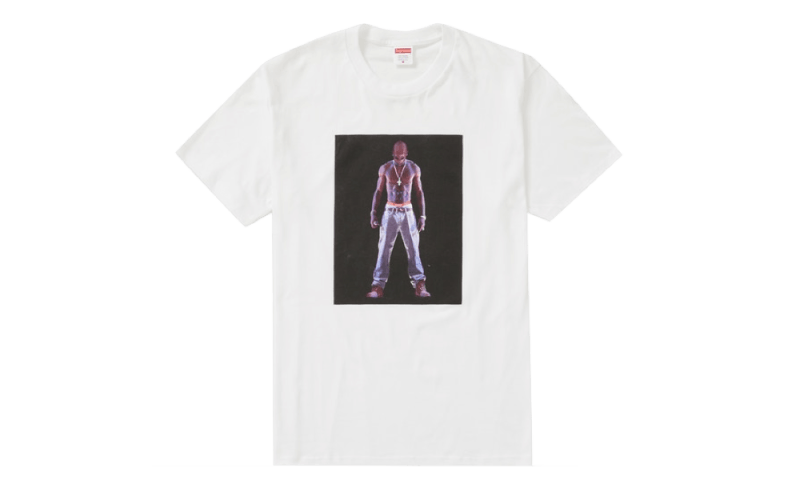 Supreme tupac hologram tee on sale black