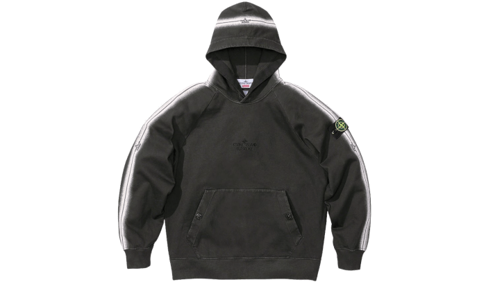 Supreme Stone Island Stripe Hooded Sweatshirt Black - N/A – Izicop