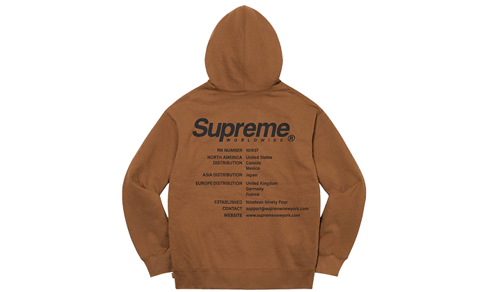 Supreme Worldwide Hooded Sweatshirt Olive   N/A