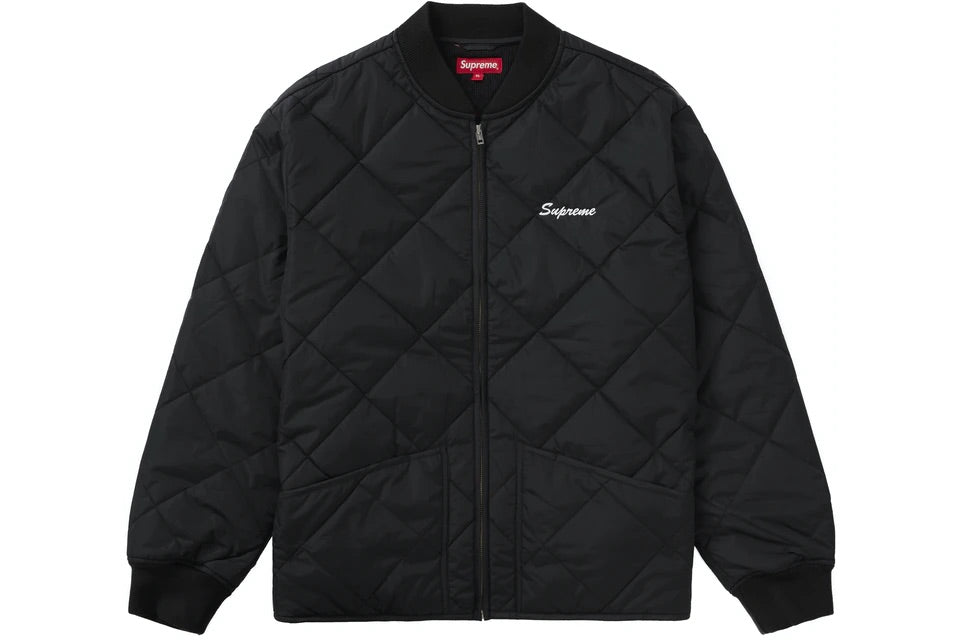 Supreme Quit Your Job Quilted Work Jacket Black