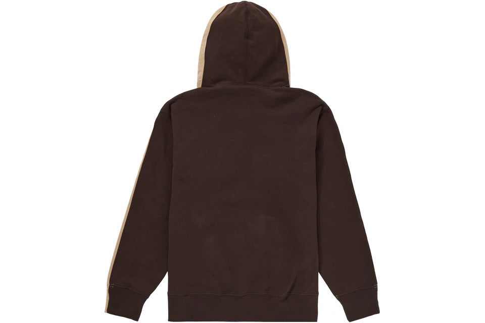 Supreme S Logo Split Hooded Sweatshirt Tan