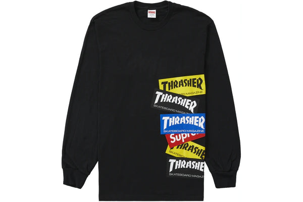 Supreme Thrasher Multi Logo L/S Tee Black – Izicop