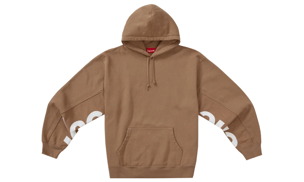 Supreme Cropped Panels Hooded Sweatshirt Light Brown – Izicop