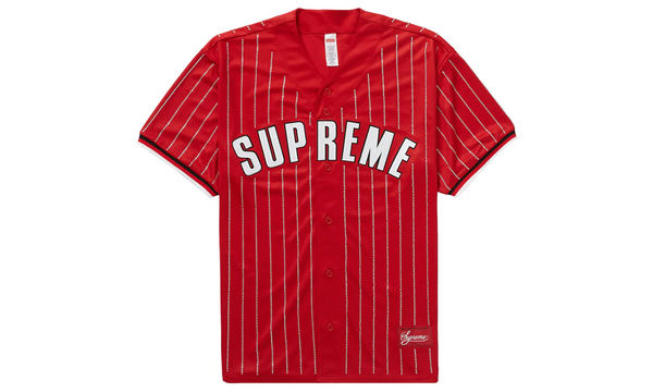 Supreme Rhinestone Stripe Baseball Jersey Black – Izicop