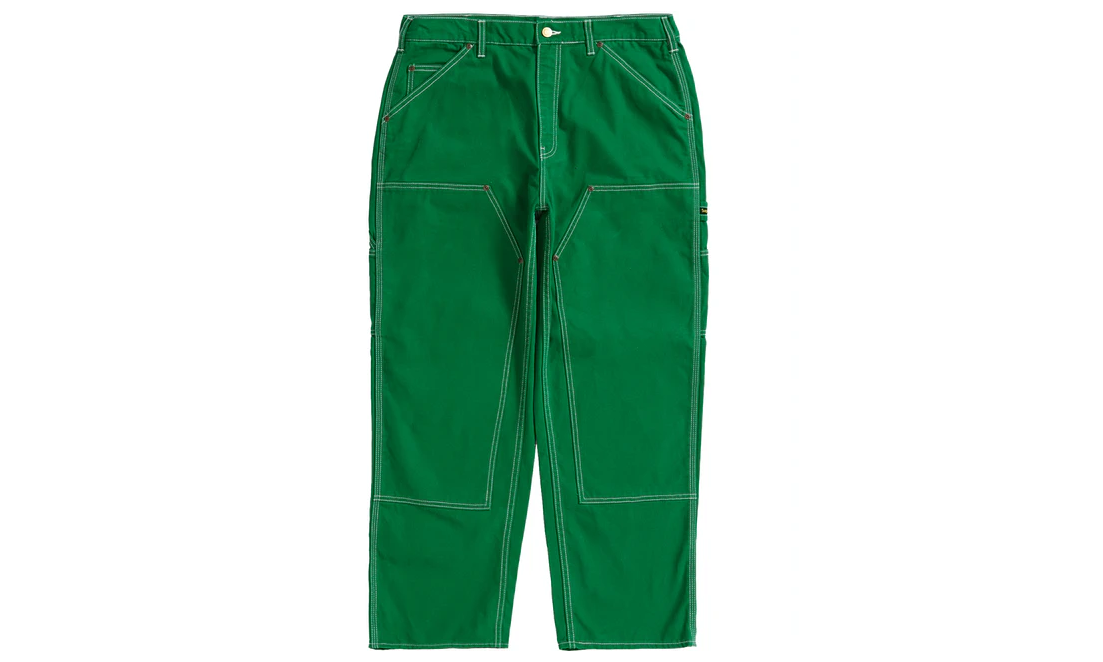 Supreme Double Knee Canvas Painter Pant Green – Izicop