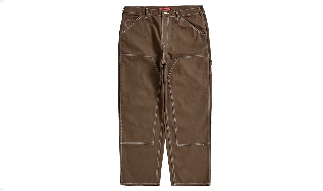 Supreme Double Knee Canvas Painter Pant Brown – Izicop