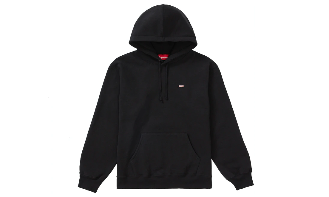 Enamel Small Box Hooded Sweatshirt Black
