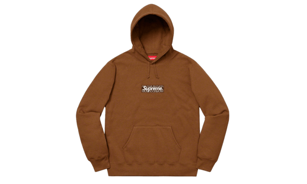 Supreme Bandana Box Logo Hoodie Paisley FW 2019 Brown Large L 100% Authentic